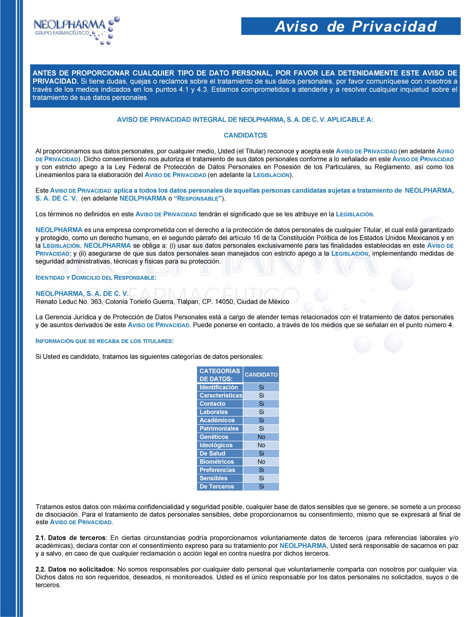 Descarga Aviso de Privacidad Candidatos