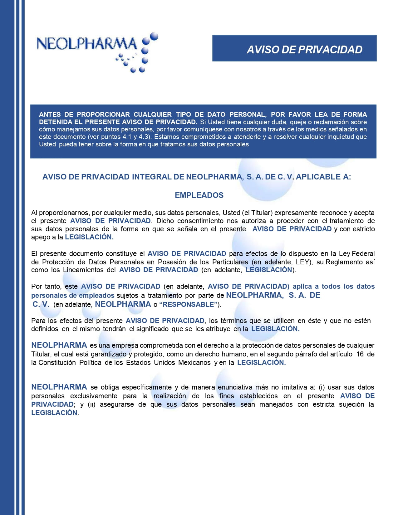 Descarga Aviso de Privacidad Empleados