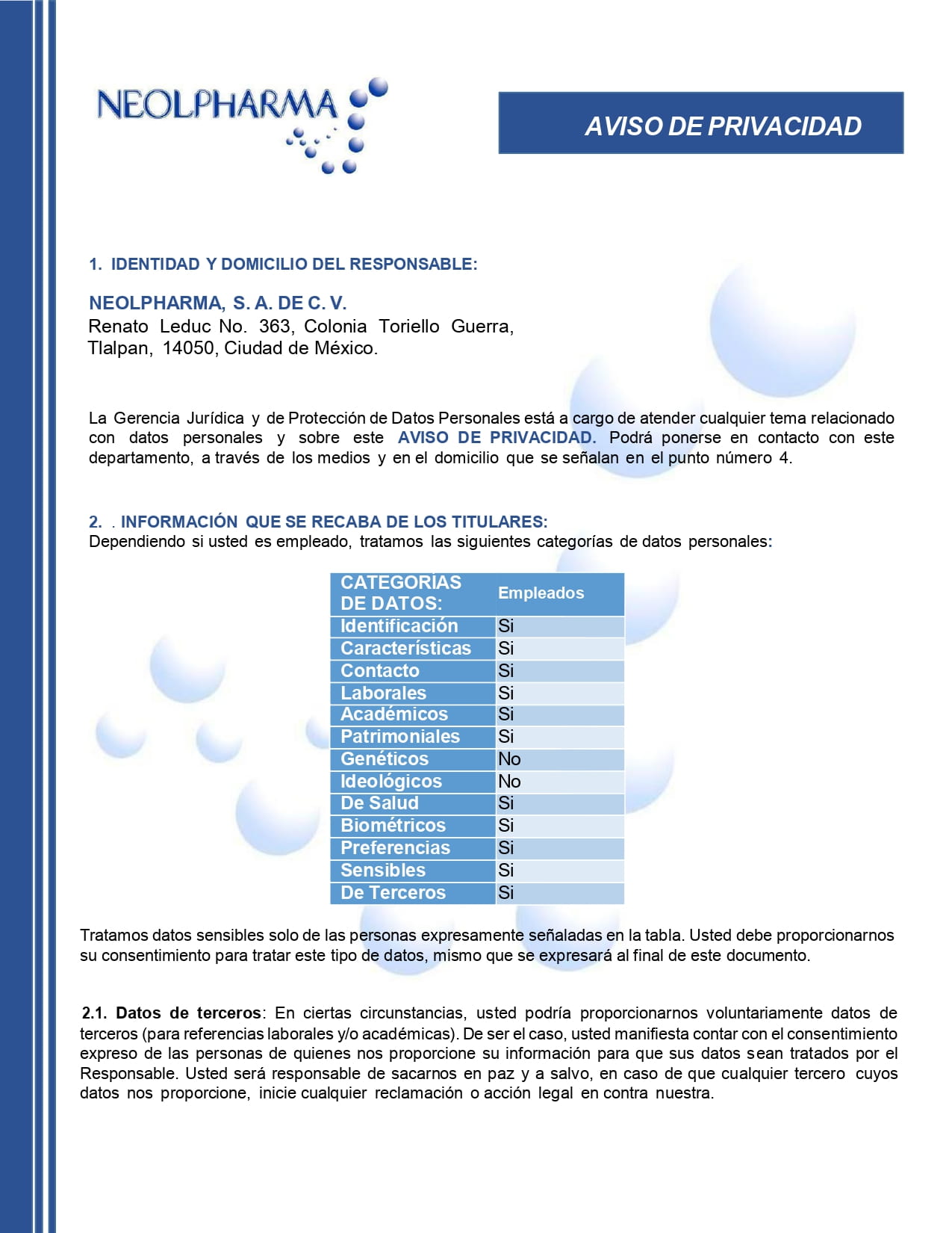 Aviso de Privacidad Proveedores